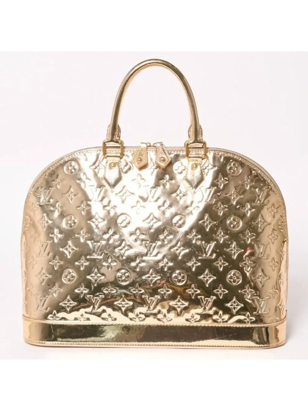 Louis Vuitton Alma GM Handbag Monogram Miroir Gold